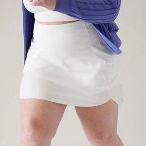 Athleta Run With It High Rise Athletic Skort White 3X